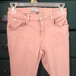 Size 00 Zara pink skinny jeans